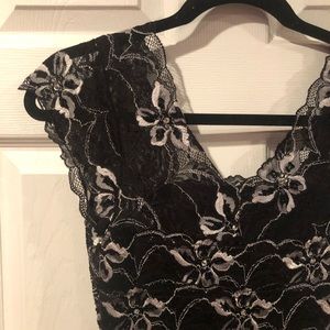Black and white + a little sparkle lacey dress